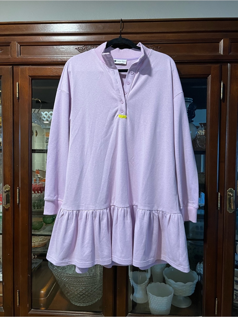 Caryn Lawn lavender mini dress